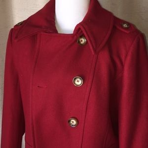 Micheal Kors Pea Coat Burgundy/red